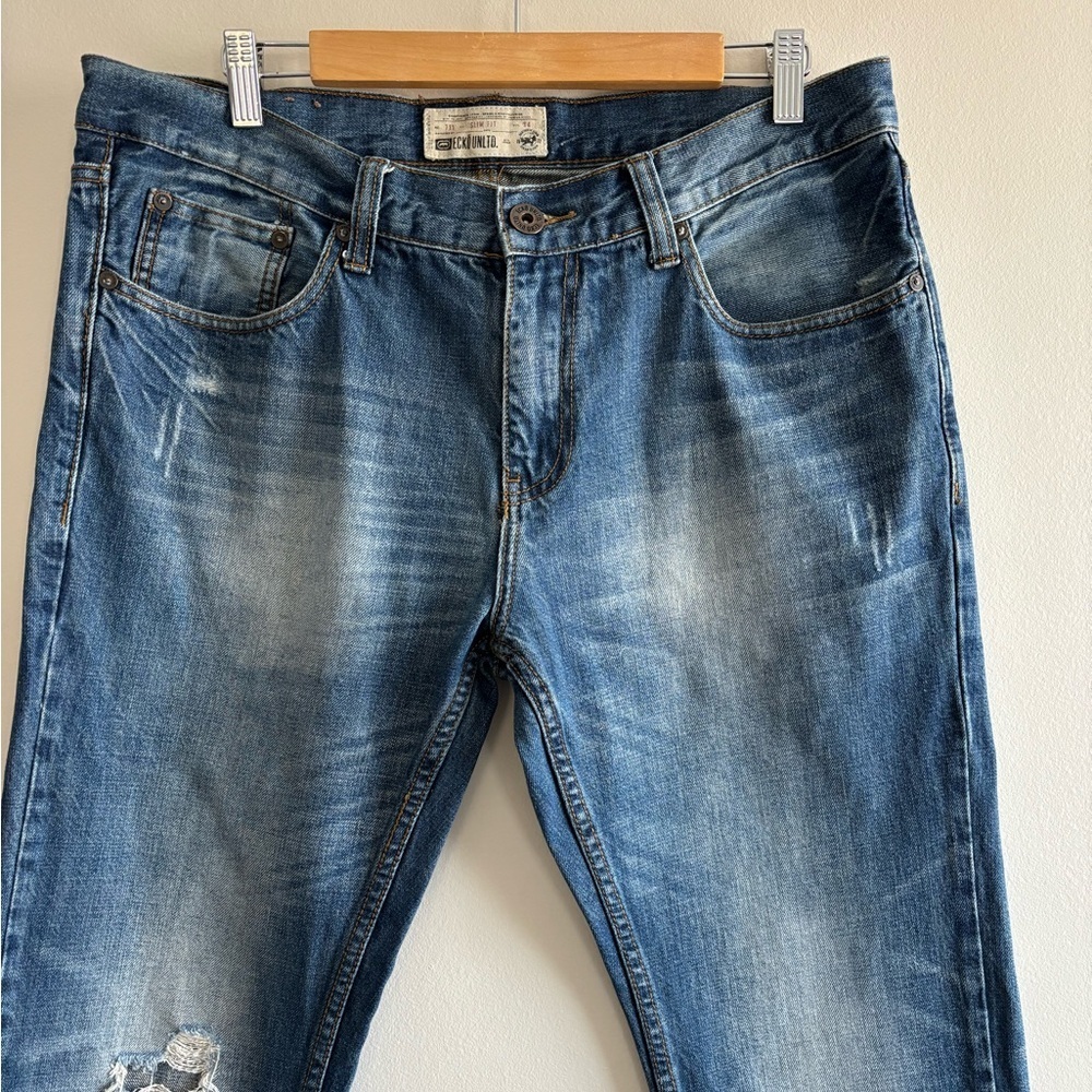 Ecko Jeans Mens Size 34x31 711 Skinny Fit Blue Denim - Picture 3 of 12